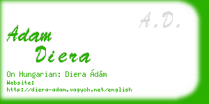 adam diera business card